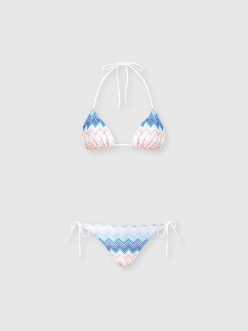 Missoni Triangel-bikini Aus Viskosemischung Zick-zack-lamé In Multicoloured