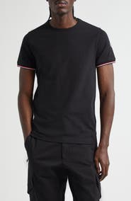 Moncler Tipped Cotton Stretch Jersey T-Shirt