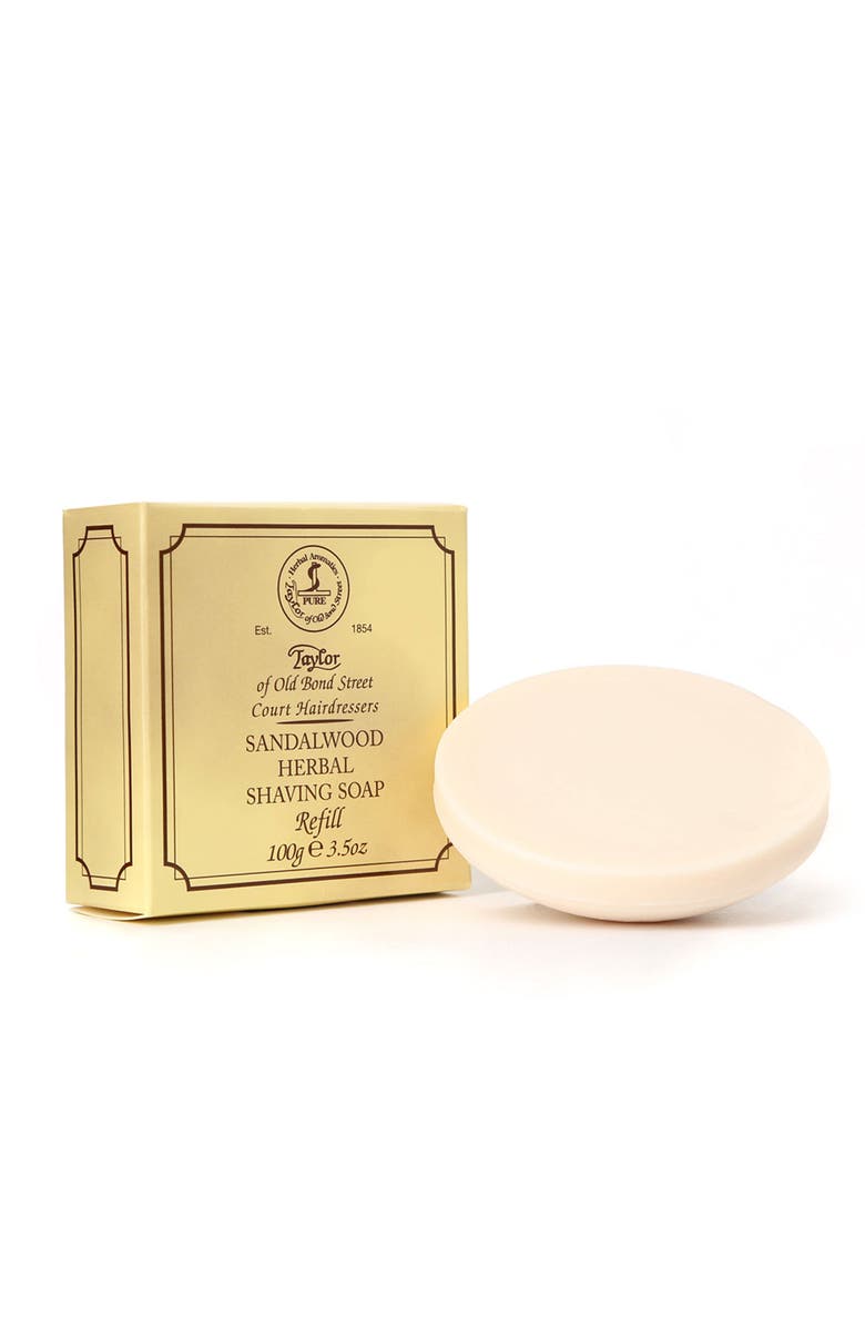Taylor of Old Bond Street Sandalwood Shave Soap Refill, Main, color, White