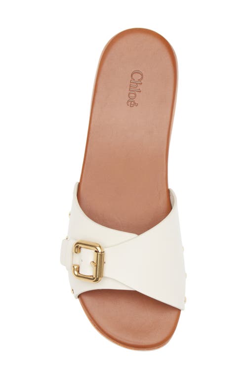 Chloé Jeannette Platform Slide Sandal In White