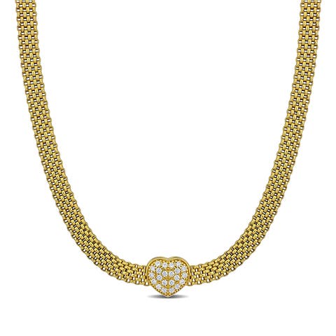 7/8 CTW Cubic Zirconia Heart Necklace