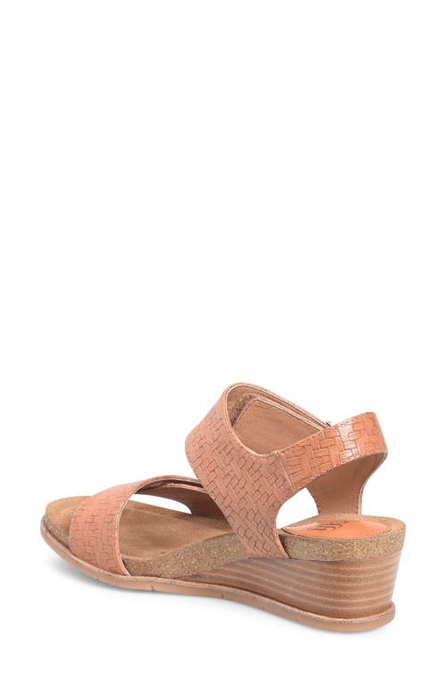 Söfft Verdi Ii Slingback Wedge Sandal In Luggage Woven