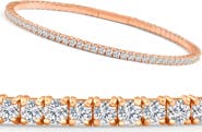 Bliss Diamond 4Ct F/VS Diamond Flexible Oval Bangle Women's Bracelet 14k Gold Lab Grown