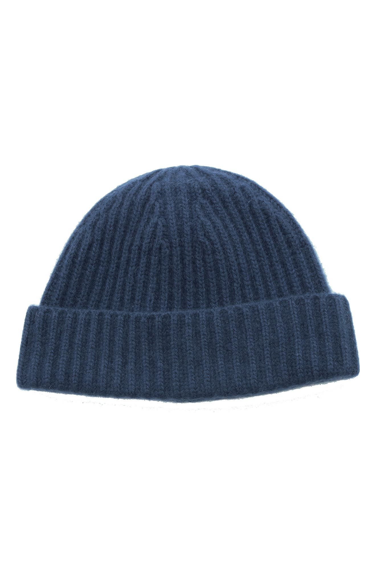 Portolano Cashmere Ribbed Cuffed Beanie