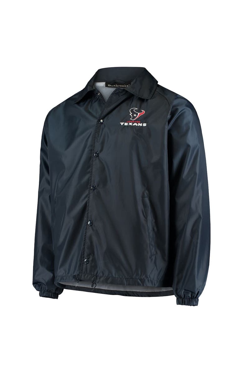 DUNBROOKE Men's Navy Houston Texans Coaches Classic Raglan Full-Snap Windbreaker Jacket, Alternate, color,