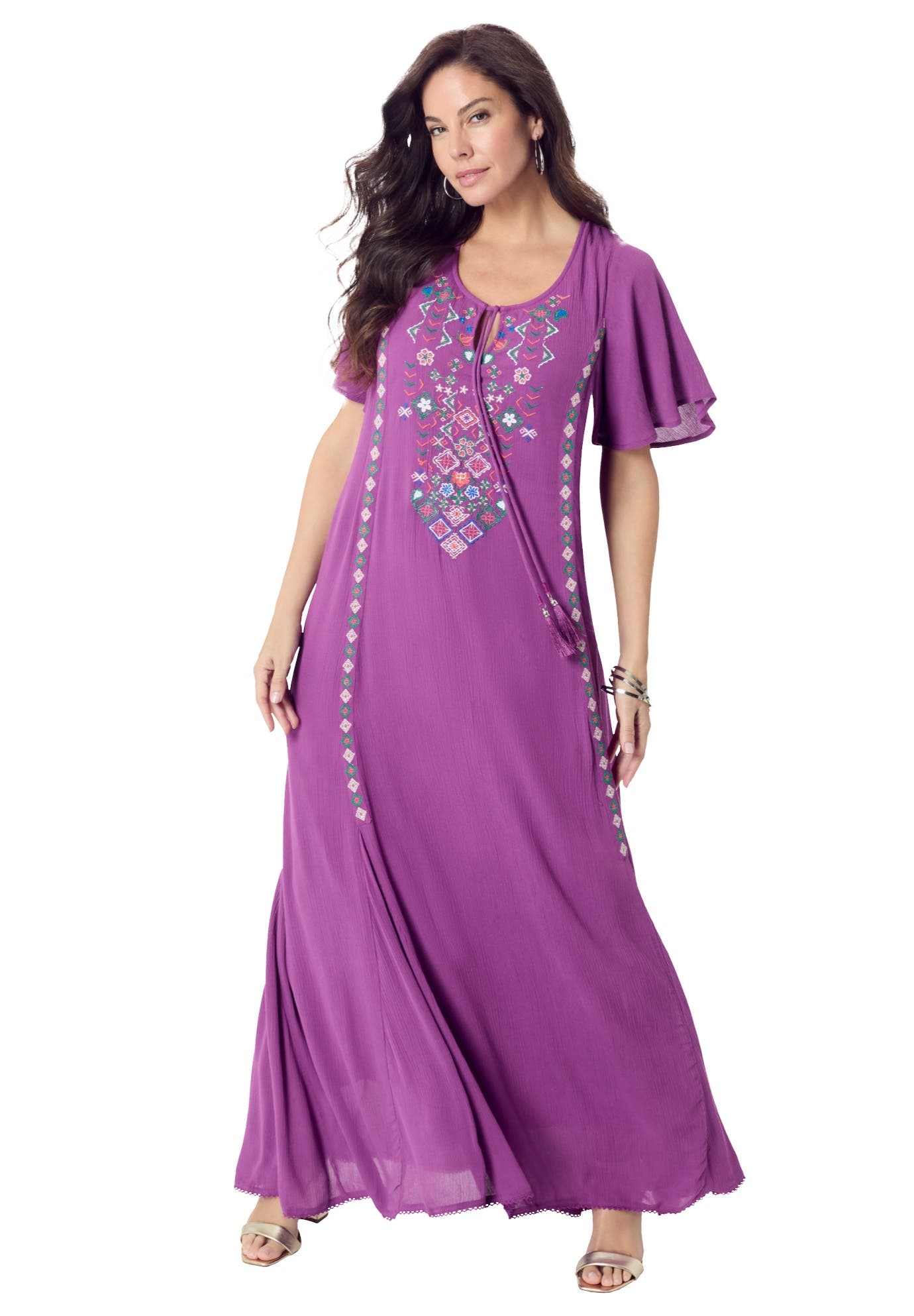 PURPLE FOLK EMBROIDERY