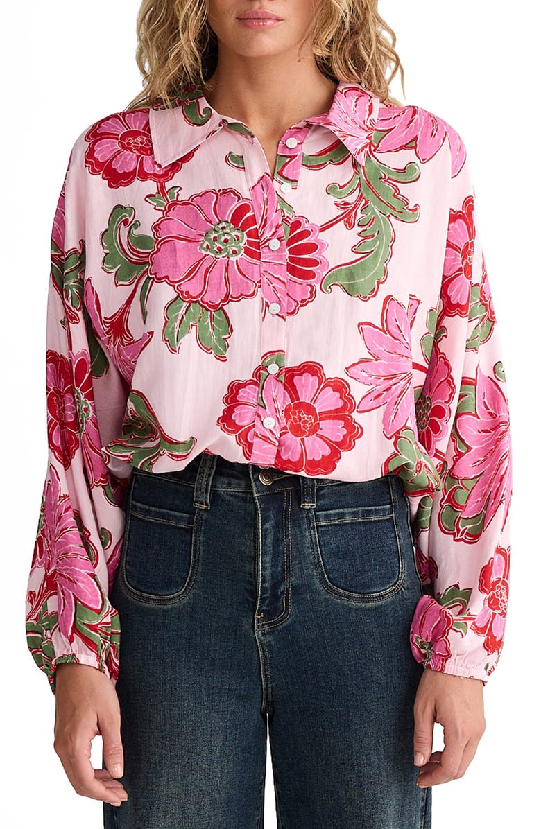 Talisman the Label Hazel Floral Print Button Up Shirt, Main, color, 