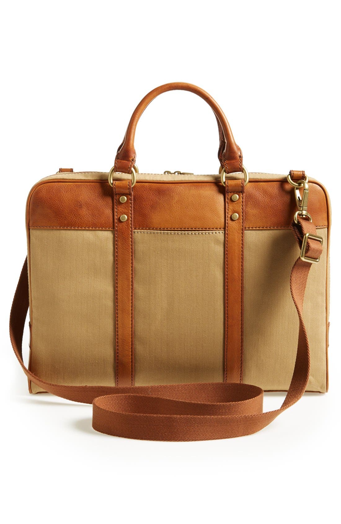 'Estate' Herringbone Briefcase, Alternate, color, KHAKI