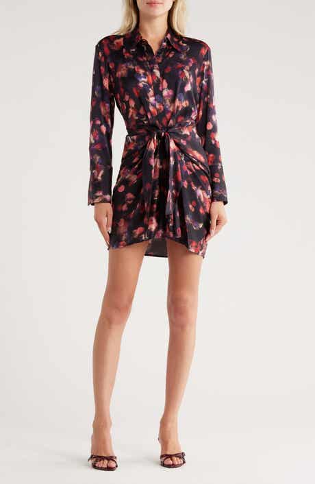 A.L.C. Mia Long Sleeve Silk Blend Dress