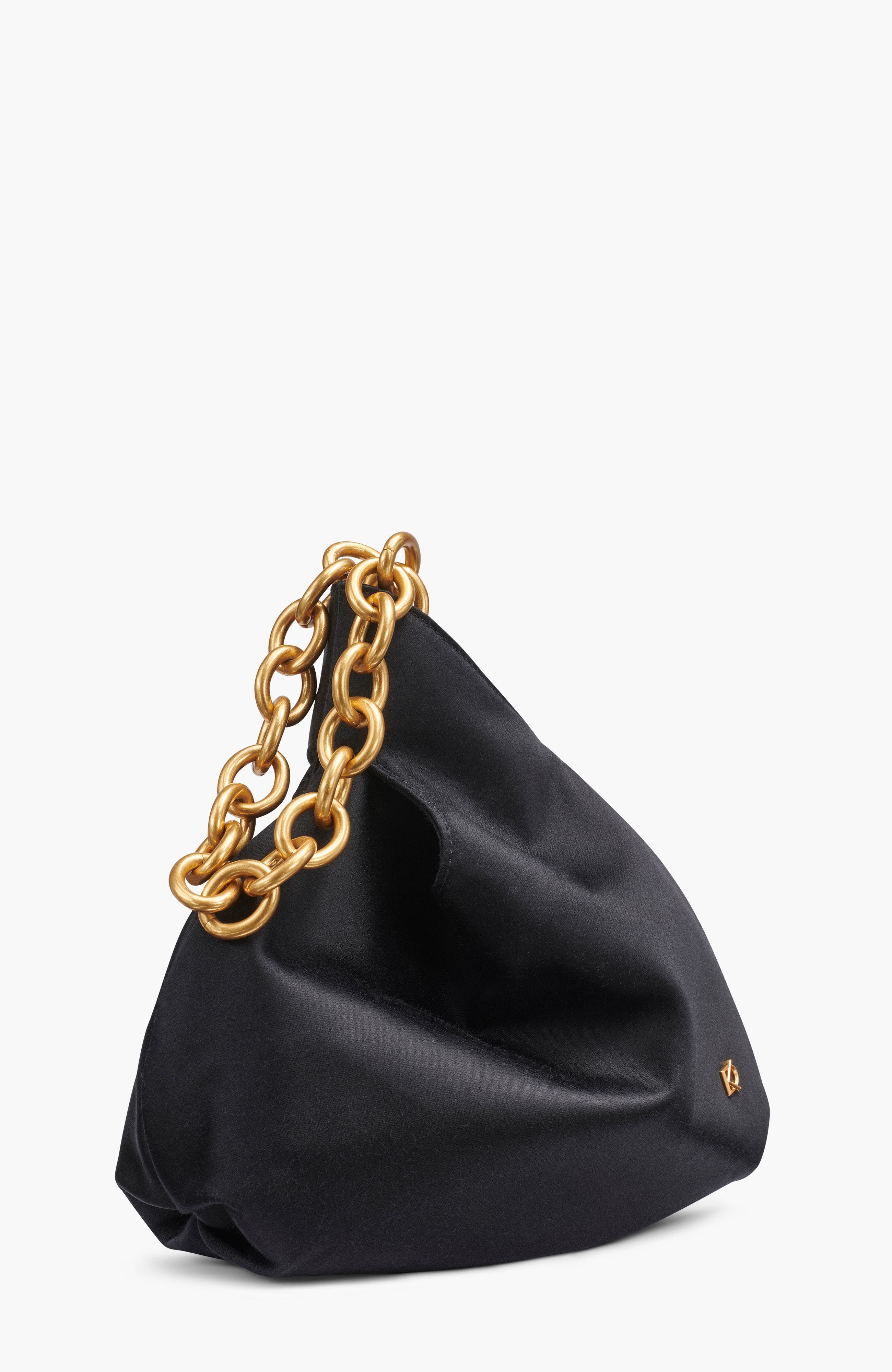 Donna Karan New York Lawrence Satin Wristlet, Alternate, color, Blk/Gold