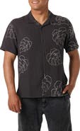O'Neill Pipeline Rodeo Monstera Embroidered Gauze Camp Shirt