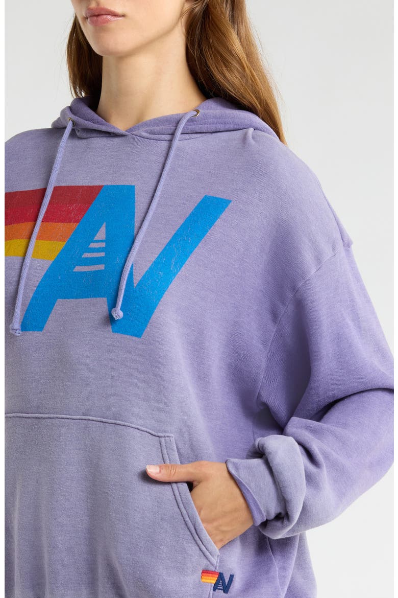 Logo Relaxed Fit Graphic Hoodie, Alternate, color, FADED GRAPE