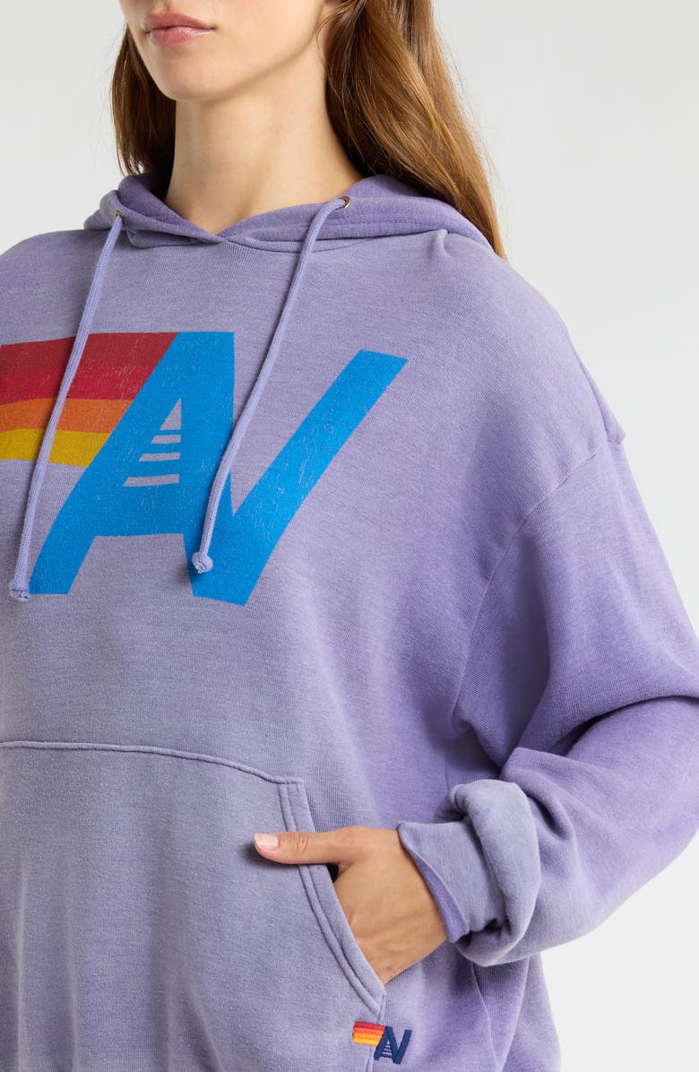 Aviator Nation Logo Relaxed Fit Graphic Hoodie, Alternate, color, Faded Grape