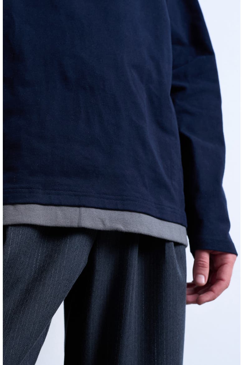 Layered Long Sleeve T-Shirt, Alternate, color, NAVY