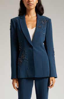 Cinq à Sept Cheyenne Rhinestone Embellished Blazer