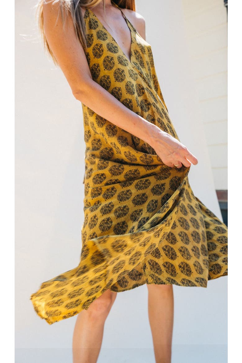 Classic Silk Dress Ringo, Main, color, Yellow