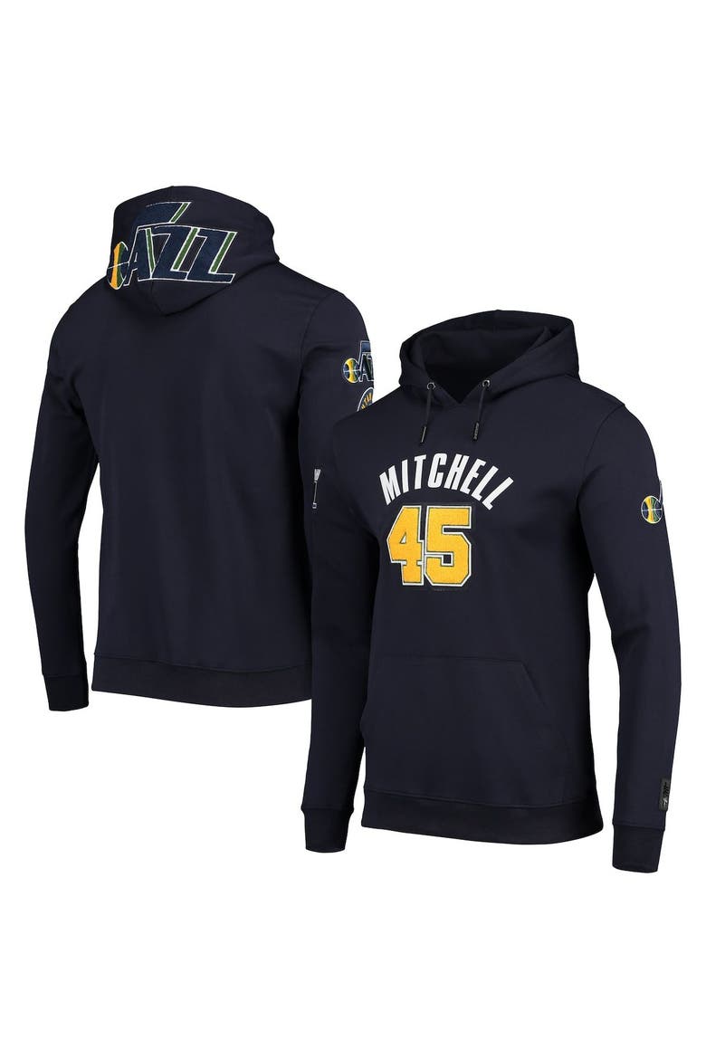 Men's Pro Standard Donovan Mitchell Navy Utah Jazz Player Pullover Hoodie, Main, color, Navy