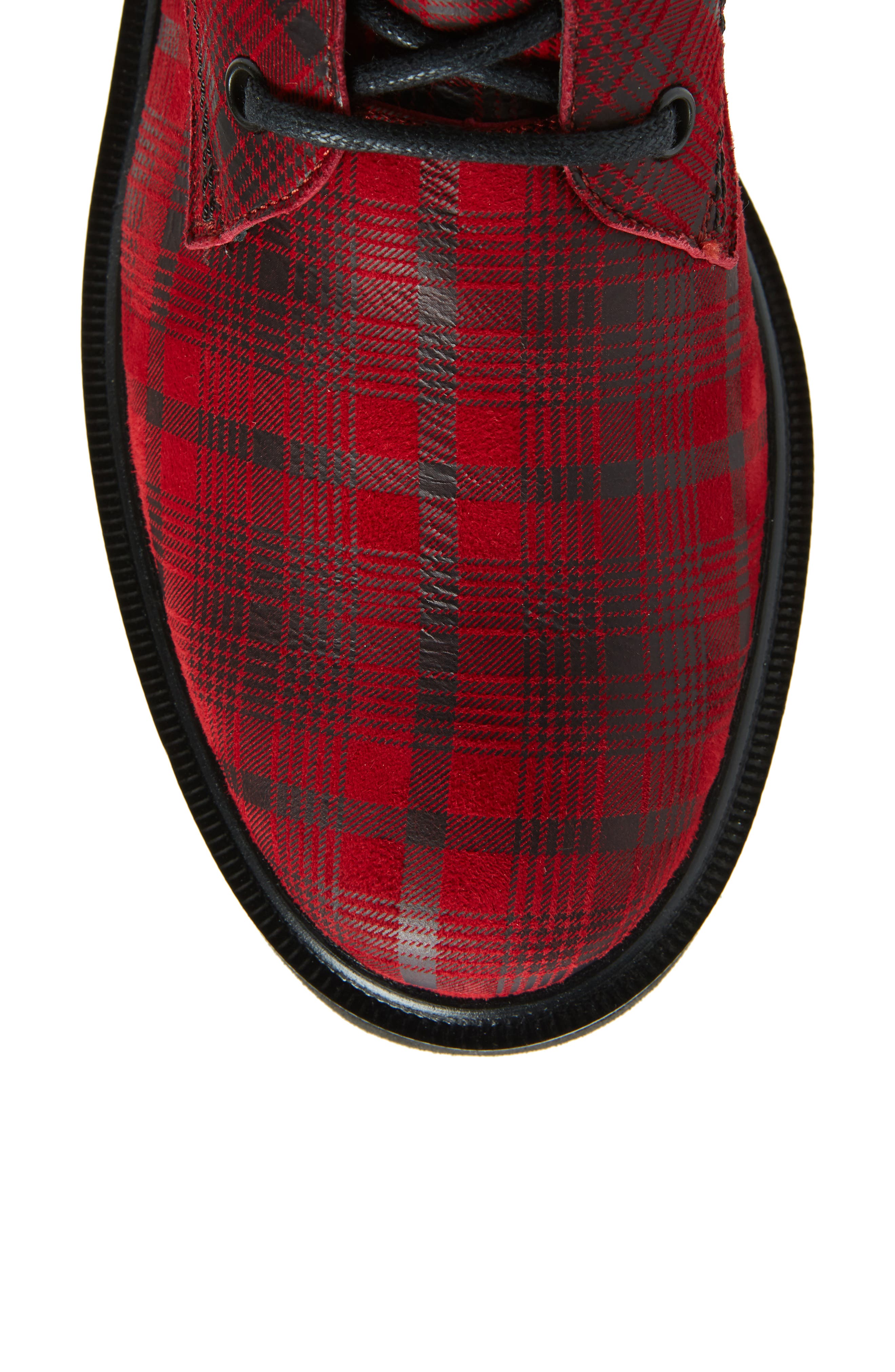 Bronx Lace-Up Platform Boot, Alternate, color, CHILI PLAID