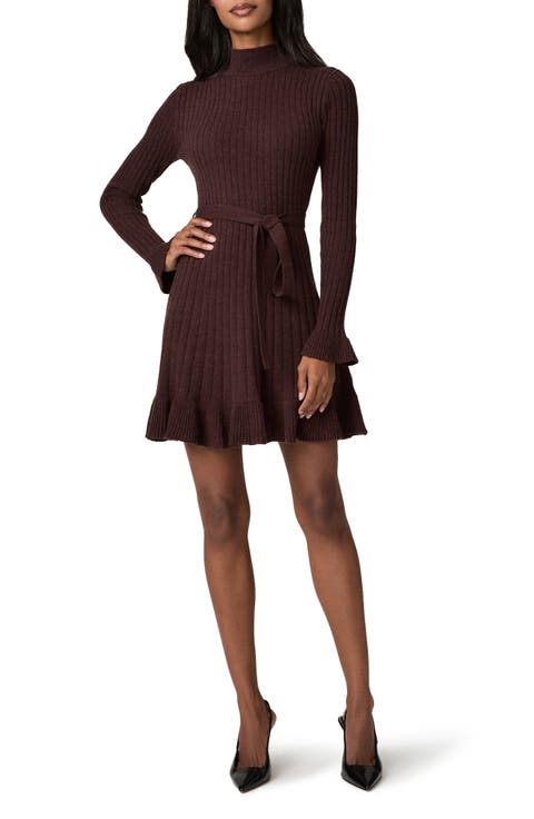 Sandria Wool & Cotton Blend Sweater Dress