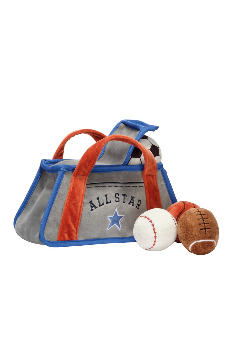 Lambs & Ivy Baby Sports Interactive Plush Toy Set - Football/Basketball/Baseball, Alternate, color, Blue