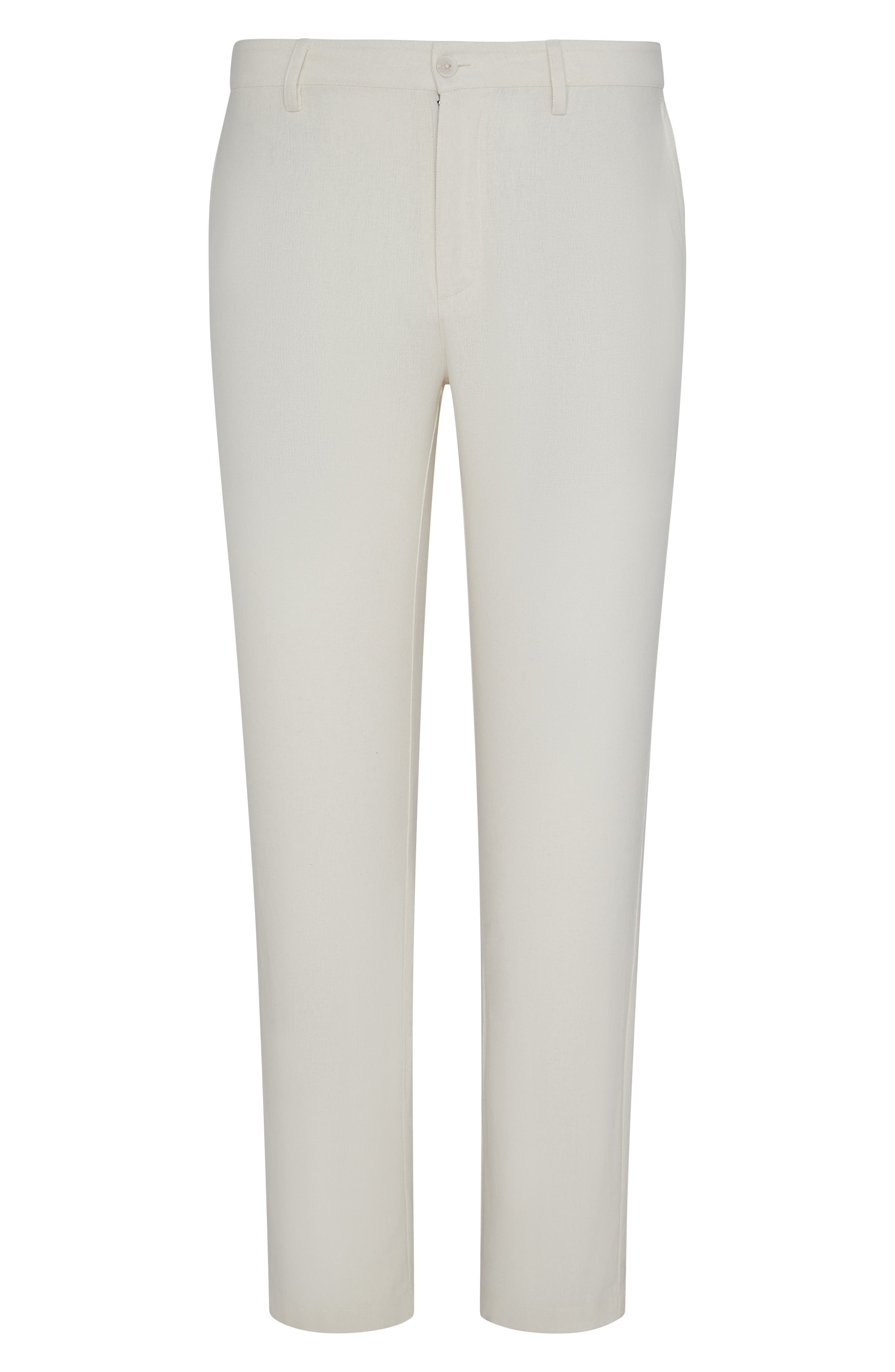 Onia Linen Blend Flat Front Pants