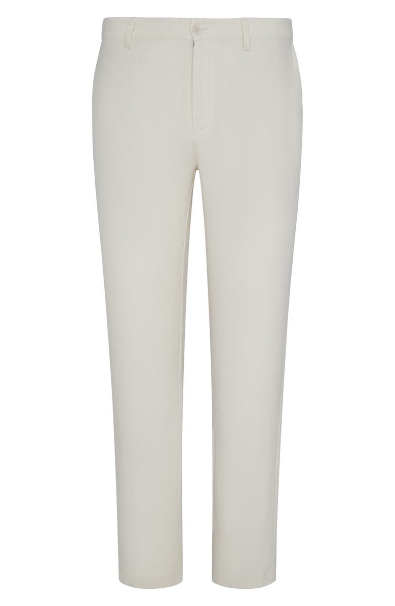 Onia Linen Blend Flat Front Pants, Main, color, Oat