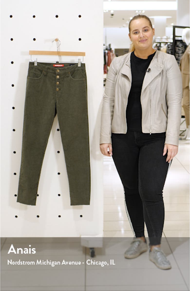 Zadie High Waist Corduroy Straight Leg Pants, sales video thumbnail