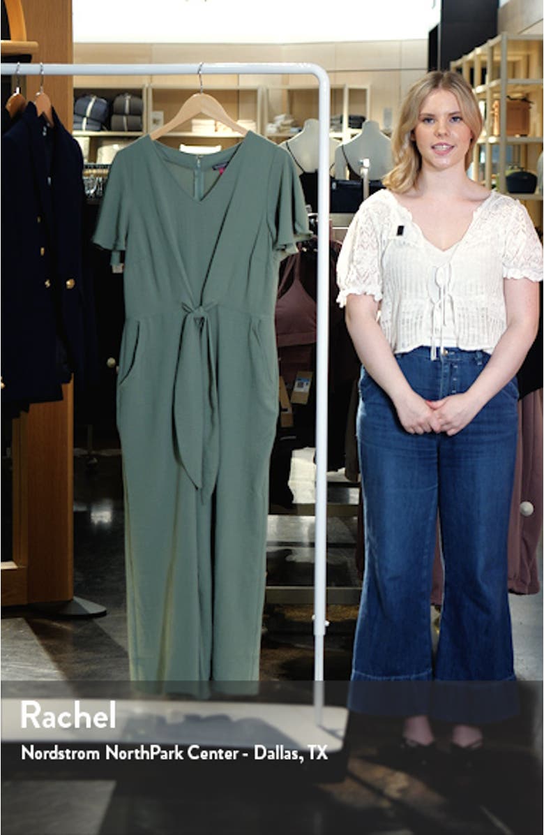 Tie Waist Crop Wide Leg Jumpsuit, sales video thumbnail