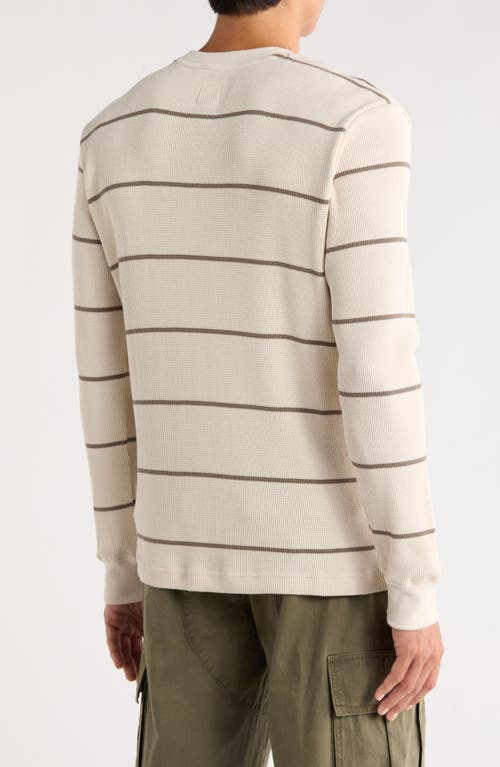 Rvca Day Shift Stripe Long Sleeve Thermal T-shirt In Gray