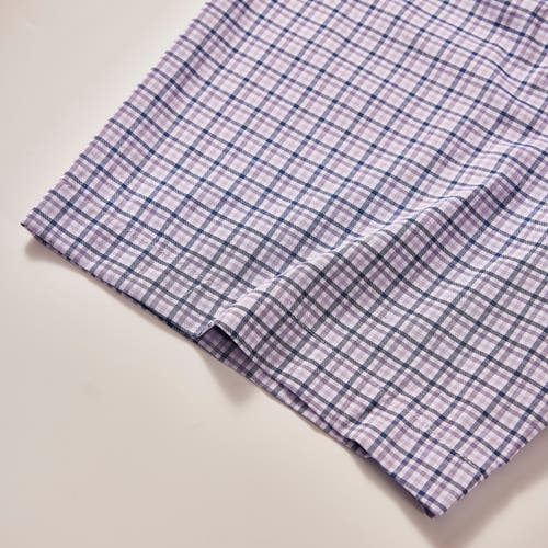 Regent Row Big And Tall Stanton Shirt Short Sleeve Button Down In Purple-plaid-6