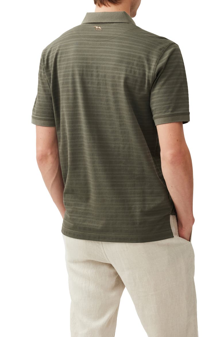 Evans Bay Stripe Cotton Piqué Polo, Alternate, color, FOREST