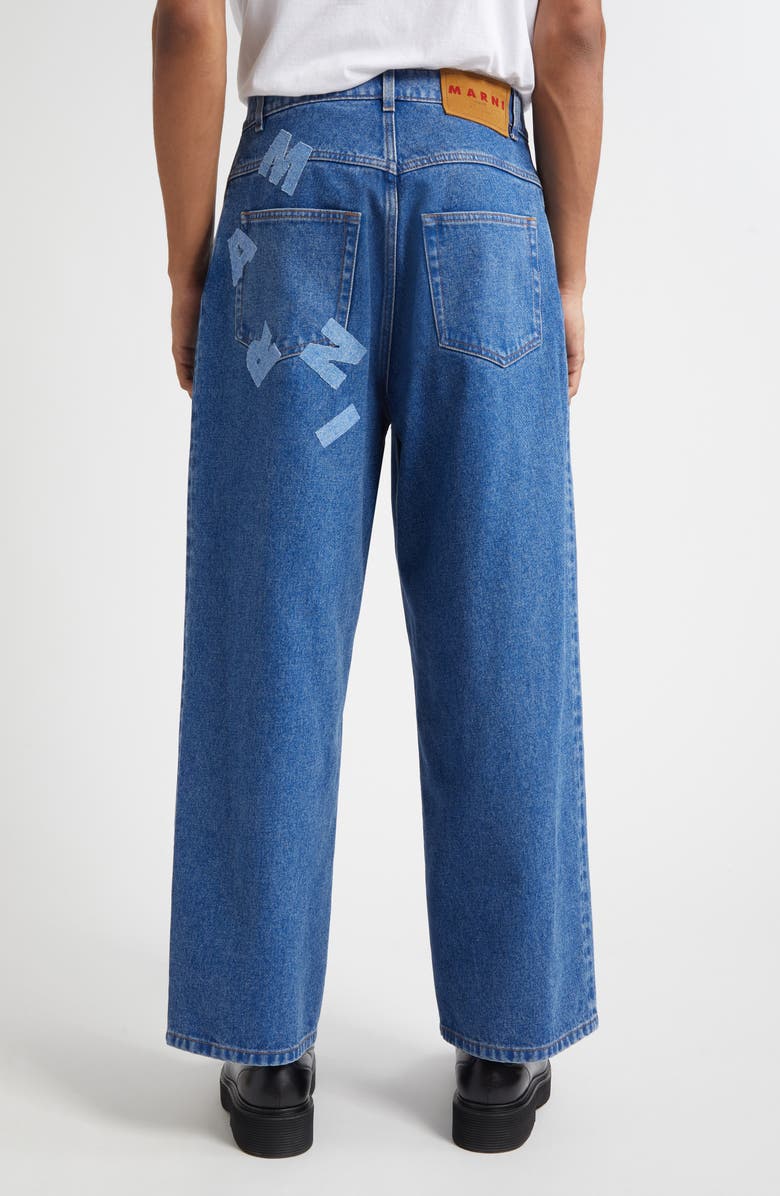 Marni Extrawide Leg Jeans, Alternate, color, Ocean