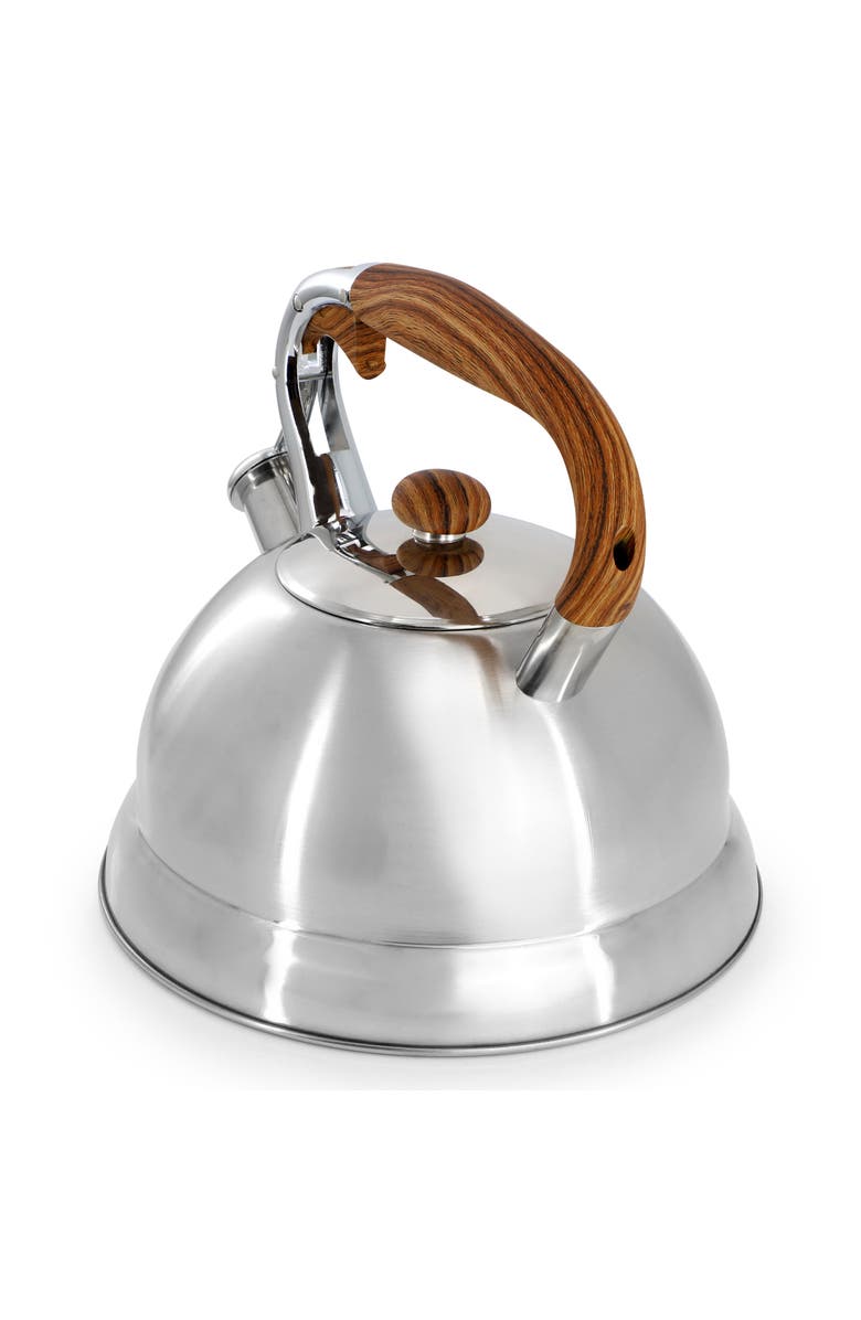 Mr. Coffee Woodmont 2 Quart Stovetop Whistling Tea Kettle, Alternate, color, Silver
