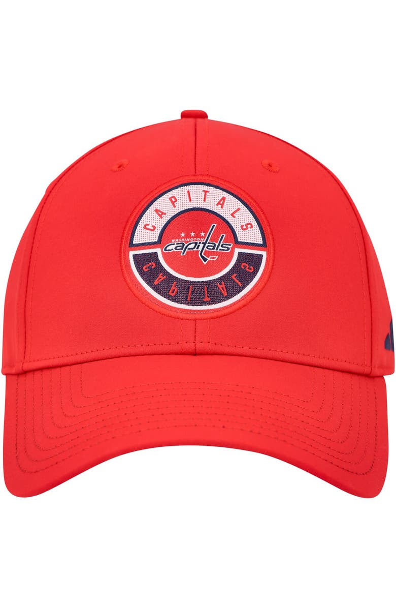 adidas Men's adidas Red Washington Capitals Circle Logo Flex Hat, Alternate, color, Red