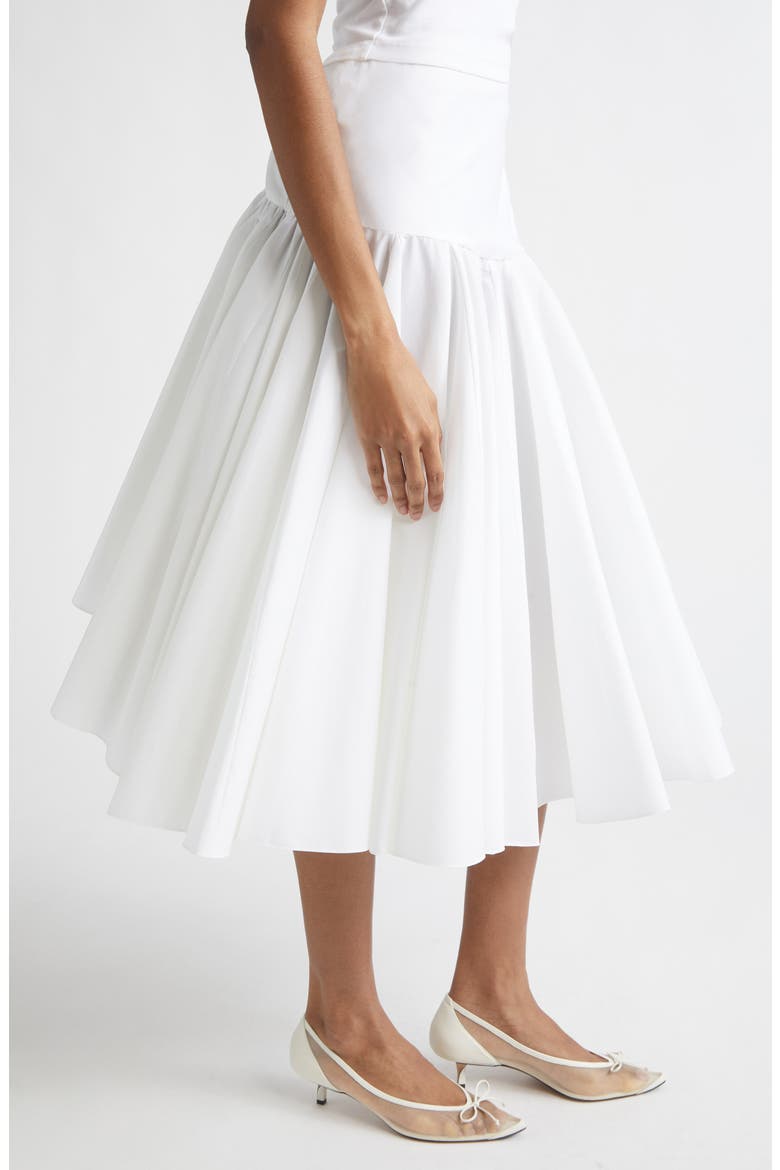 Le Jupon Asymmetric Midi Skirt, Alternate, color, WHITE