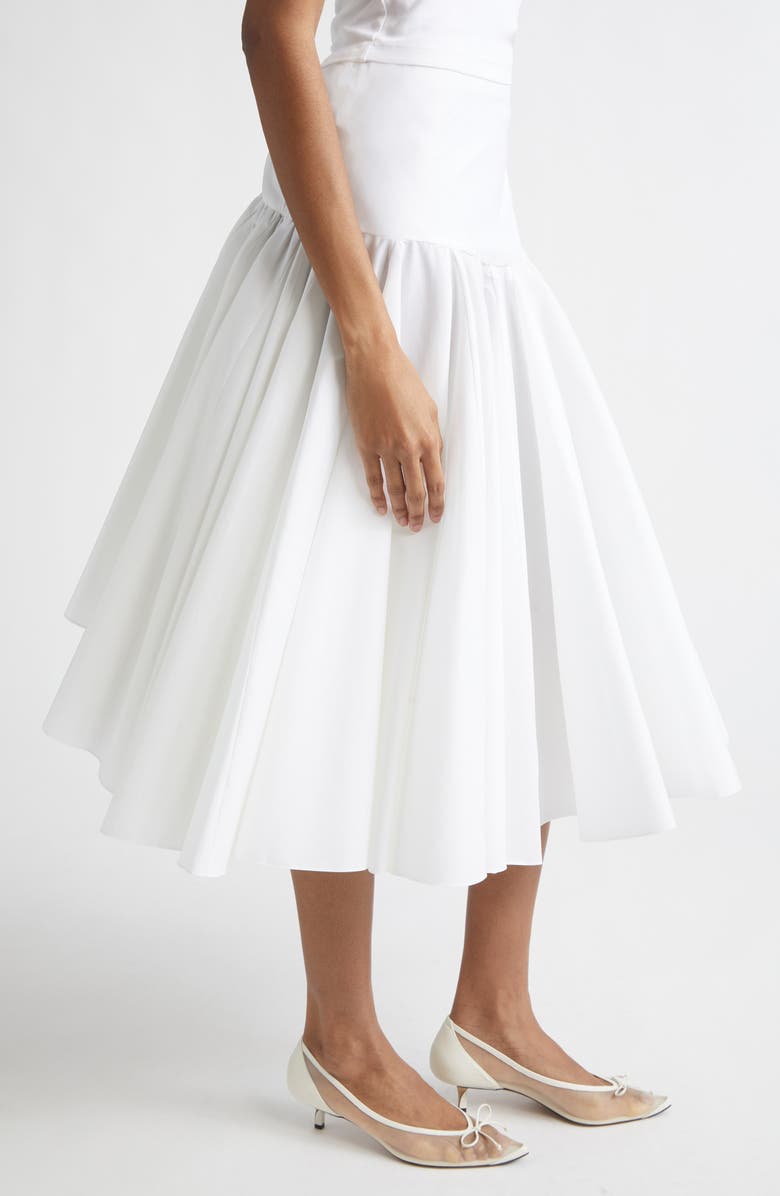 Jacquemus Le Jupon Asymmetric Midi Skirt, Alternate, color, White