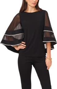 Chaus Illusion Cape Blouse