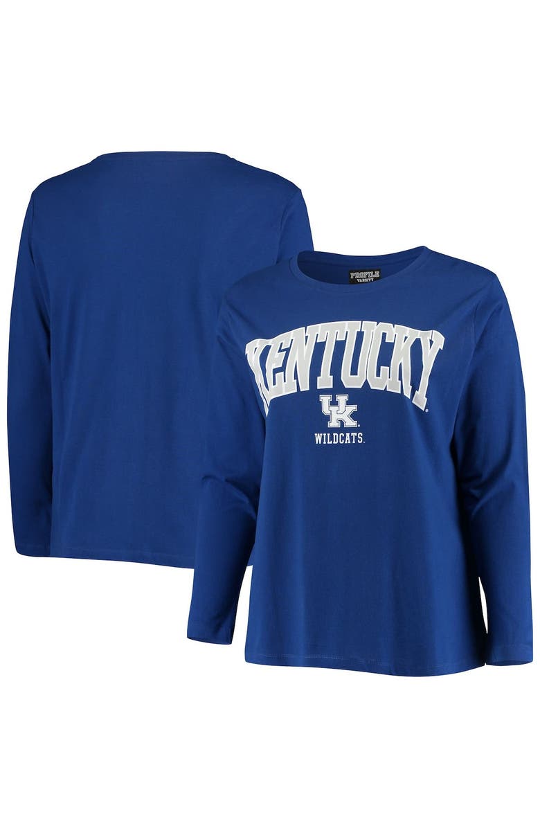 PROFILE Women's Royal Kentucky Wildcats Plus Size Logo Long Sleeve T-Shirt, Alternate, color, 
