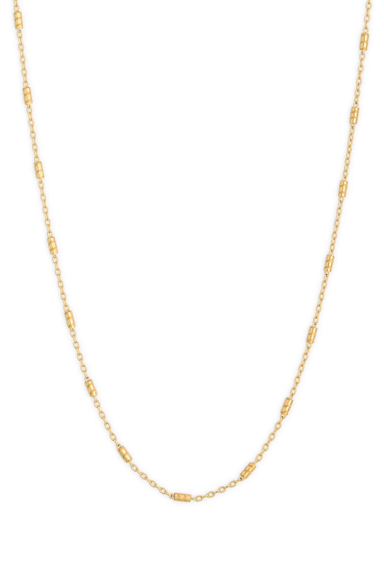 Bar Station Chain Necklace, Main, color, GOLD