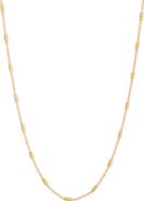 Argento Vivo Sterling Silver Bar Station Chain Necklace