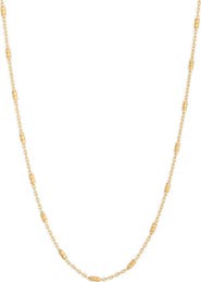 Argento Vivo Sterling Silver Bar Station Chain Necklace