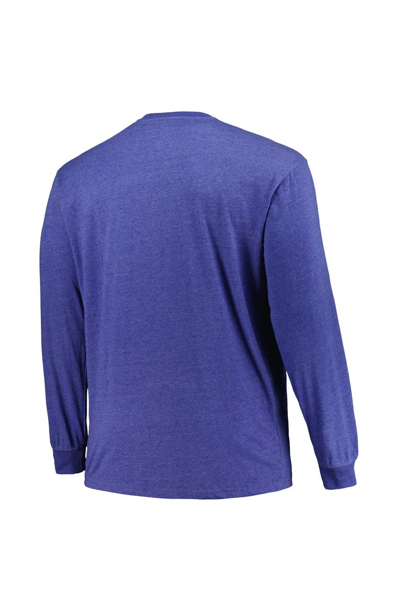 PROFILE Men's Profile Heather Royal Buffalo Bills Big & Tall Throwback Long Sleeve T-Shirt, Alternate, color,