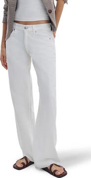 rag & bone Cam Featherweight Low Rise Relaxed Straight Leg Jeans