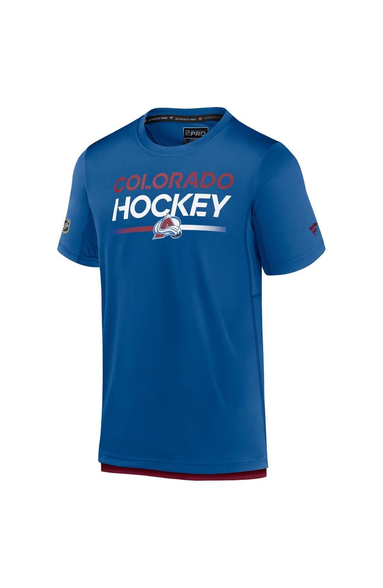 FANATICS Men's Fanatics  Blue Colorado Avalanche Authentic Pro Tech T-Shirt, Alternate, color, 