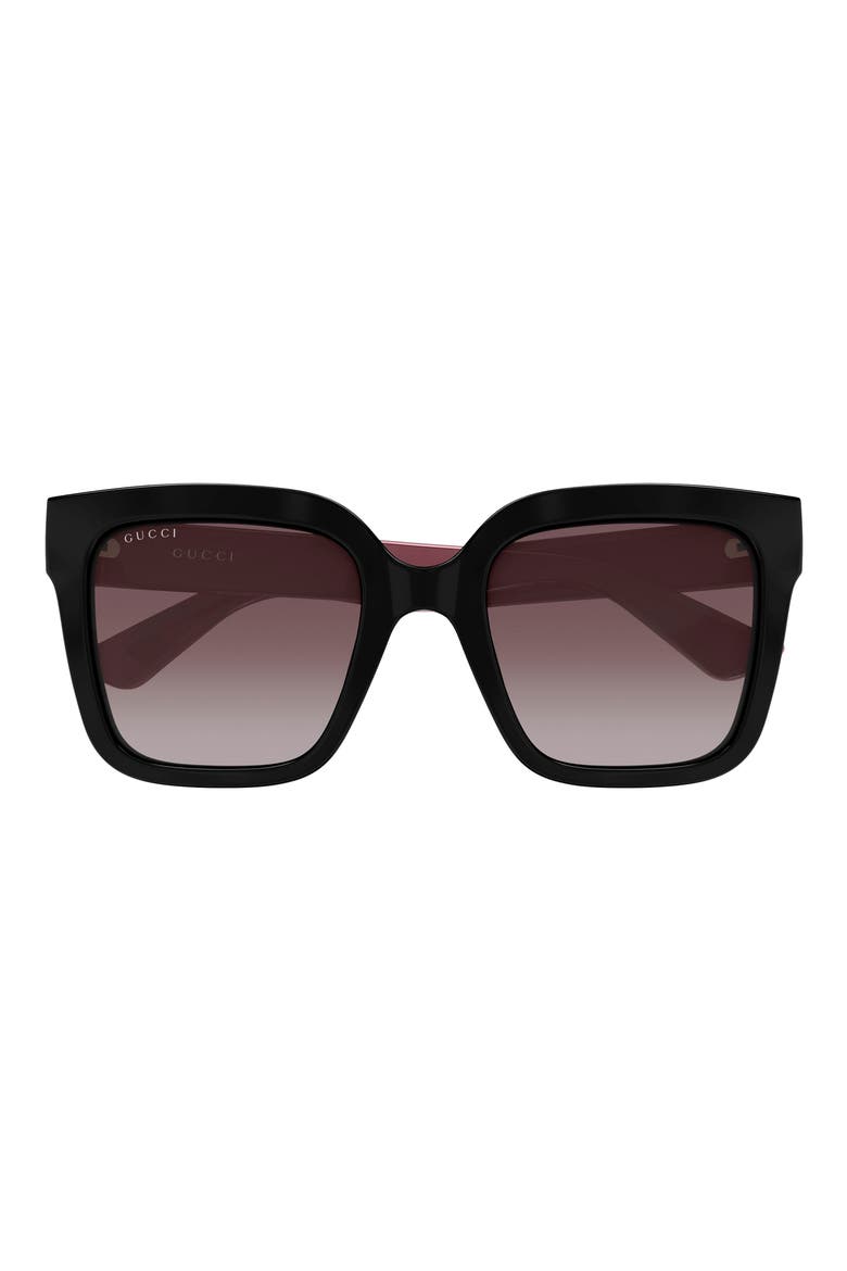 GG2190S 53mm Gradient Square Sunglasses, Main, color, BLACK/ MULTI