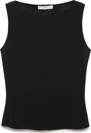 MANGO Boat Neck Knit Top