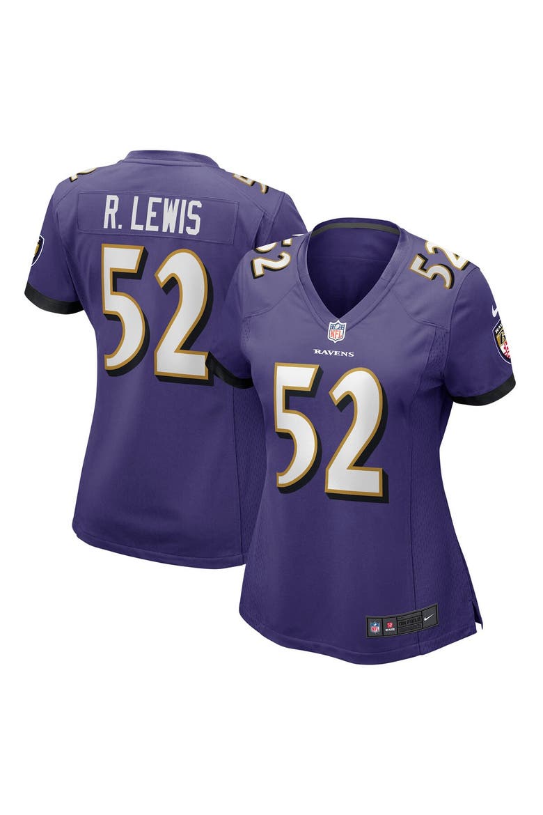 Women's Baltimore Ravens Ray Lewis Nike Purple Game Jersey, Main, color, Purple