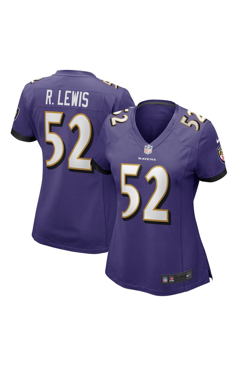 Nike Women's Baltimore Ravens Ray Lewis Nike Purple Game Jersey, Main, color, Purple