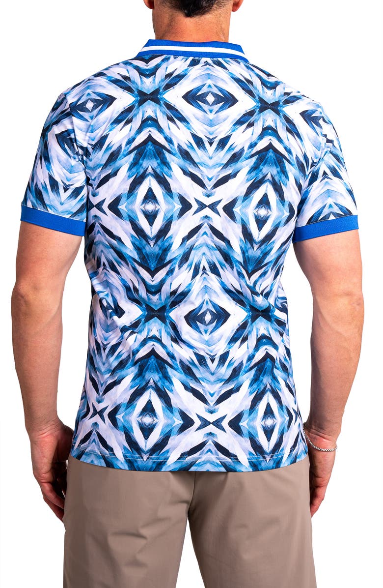 Maceoo Ascension0041 Blue Stretch Nylon Polo, Alternate, color, Blue
