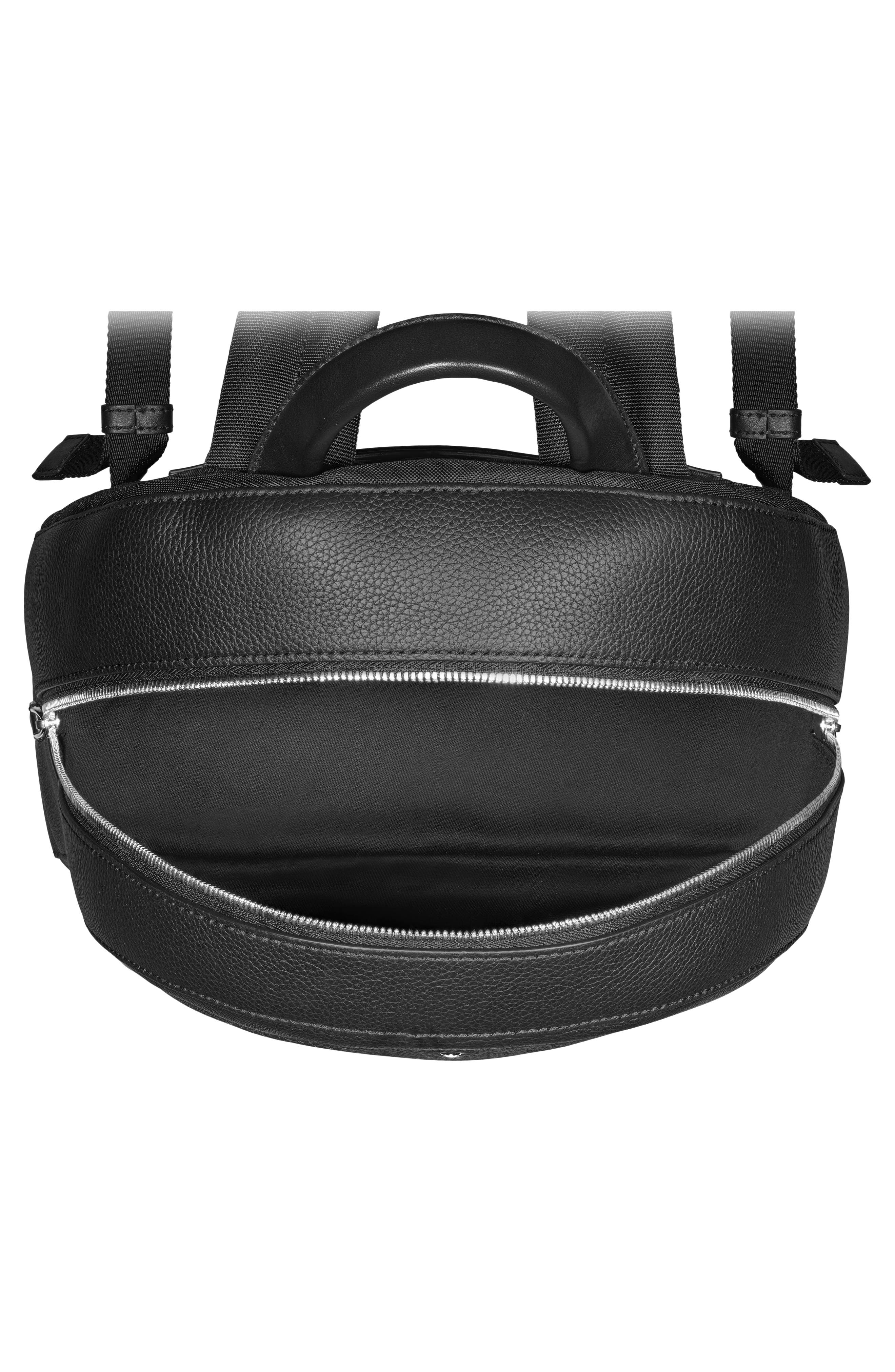 Montblanc Meisterstück Leather Backpack, Alternate, color, 